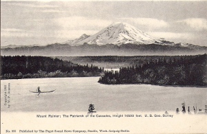 Mount Rainier, Lake Washington, 