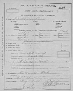 Death Certificate of Charles Franklin
