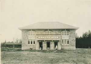 Front of the brand new 1915 gym